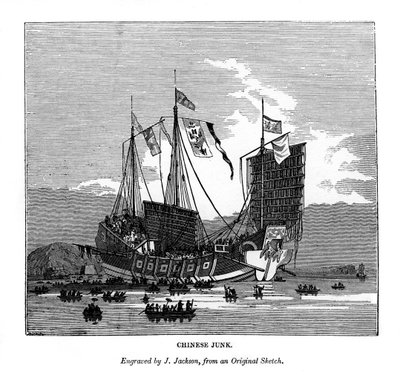 Chinesische Dschunke, 1843 von J. Jackson