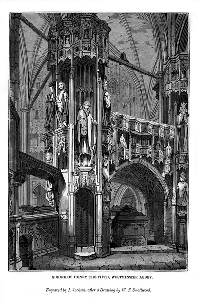 Schrein von Heinrich V., Westminster Abbey, 1843 von J. Jackson