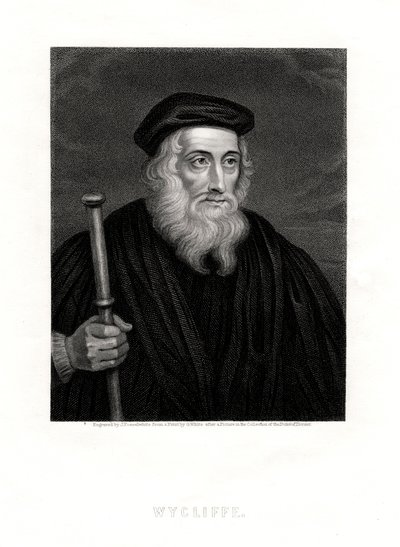 John Wycliffe, englischer Theologe, 19. Jahrhundert von J. Posselwhite