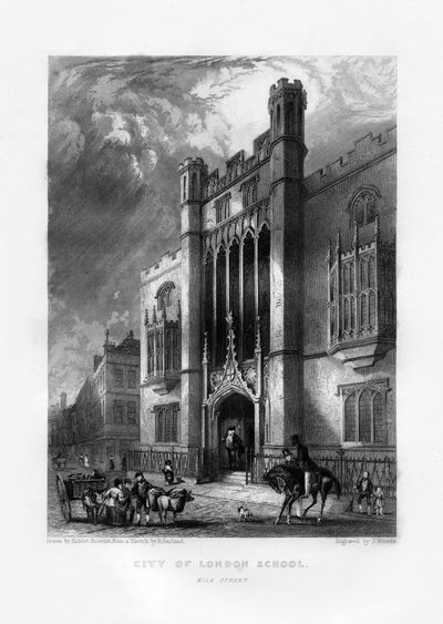 City of London School, London, 19. Jahrhundert von J. Woods