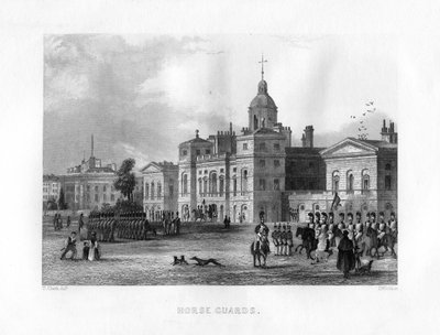 Horse Guards, London, 19. Jahrhundert von J. Woods