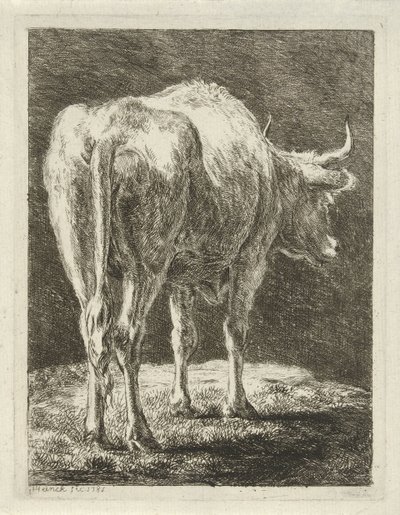 Kuh in einer Landschaft von Jabes Heenck