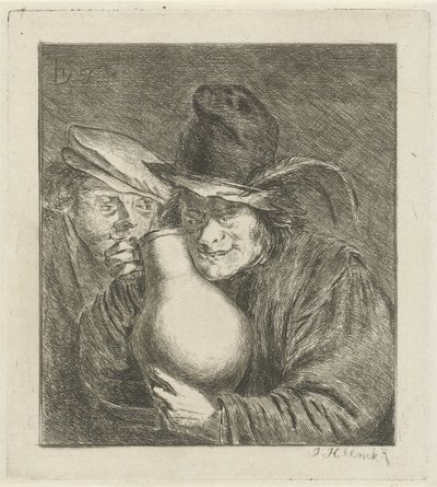 Zwei Bauern mit einem Krug von Jabes Heenck