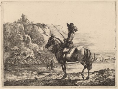 Flusslandschaft mit Reiter von Jacob Duck