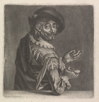 Mann, der Schnupftabak nimmt von Jacob Gole