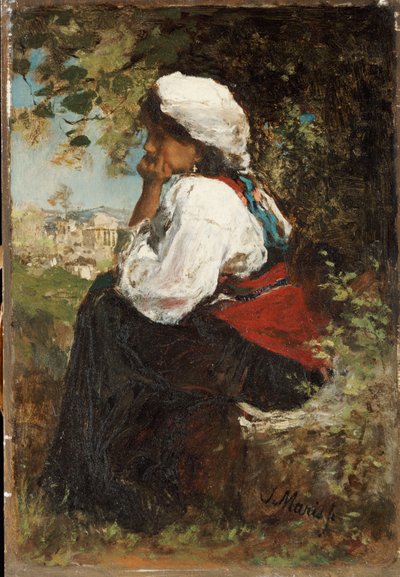 Ein römisches Mädchen von Jacob Henricus or Hendricus Maris