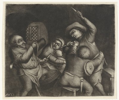 Kämpfende Männer von Jacob Hoolaart