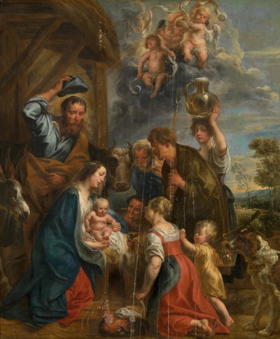 Die Anbetung der Hirten von Jacob Jordaens