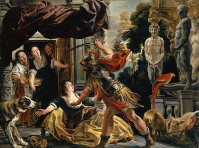 Odysseus bedroht Circe, ca. 1630-35 von Jacob Jordaens