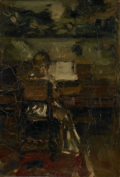 Mädchen am Klavier von Jacob Maris