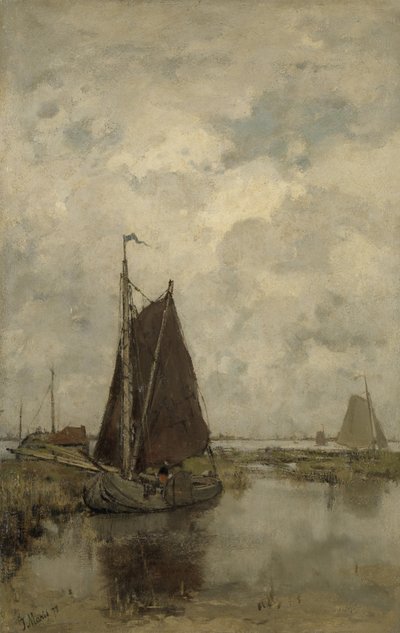 Schiffe bei trübem Wetter von Jacob Maris