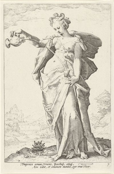 Mäßigkeit (Temperantia) von Jacob Matham (attributed to)