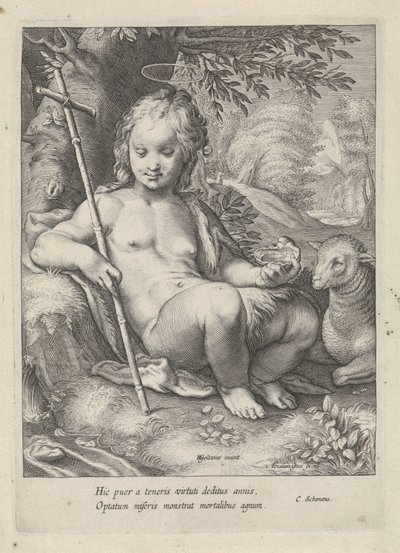 Johannes der Täufer als Kind von Jacob Matham