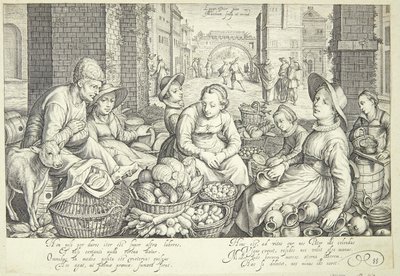 Marktszene in einer Stadt von Jacob Matham