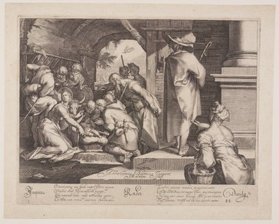 Die Anbetung der Hirten von Jacob Matham
