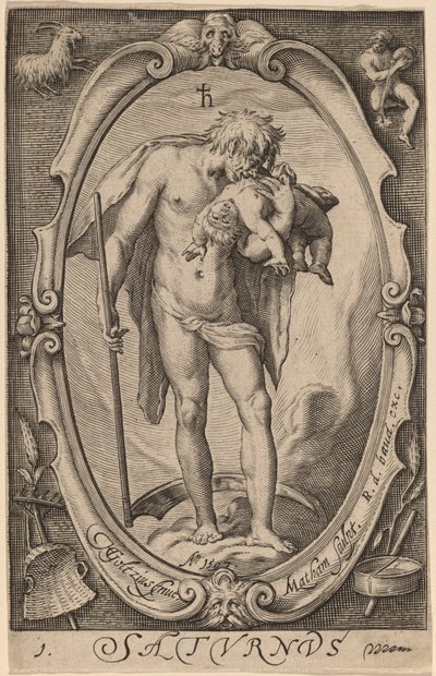 Saturn von Jacob Matham after Hendrik Goltzius