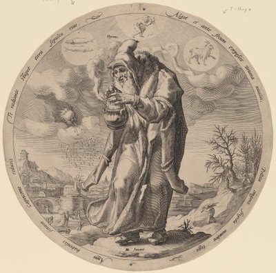 Winter von Jacob Matham after Hendrik Goltzius