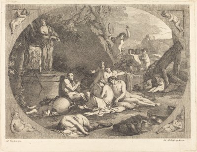 Bacchanal von Jacob Wilhelm Mechau after Giulio Carpioni