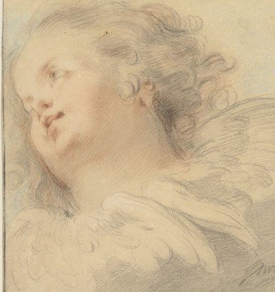 Amorettenkopf nach links von Jacob de Wit