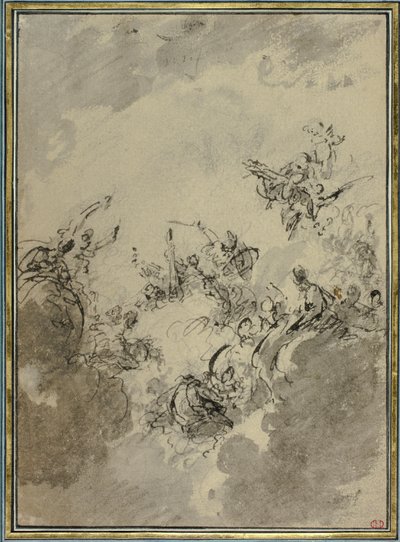 Studie zur Apotheose des Herkules von Jacob de Wit