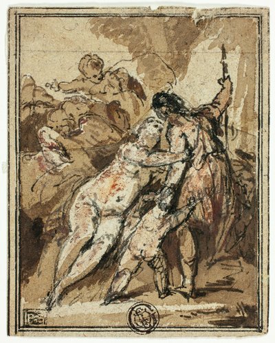 Venus versucht Adonis zu halten von Jacob de Wit