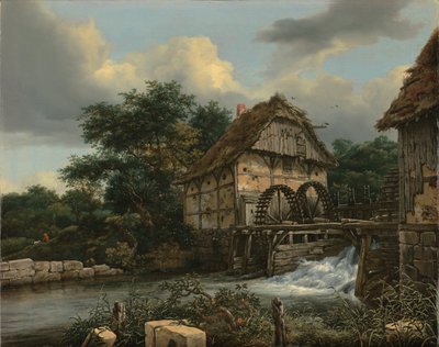 Zwei Wassermühlen und ein offener Schütz von Jacob van Ruisdael