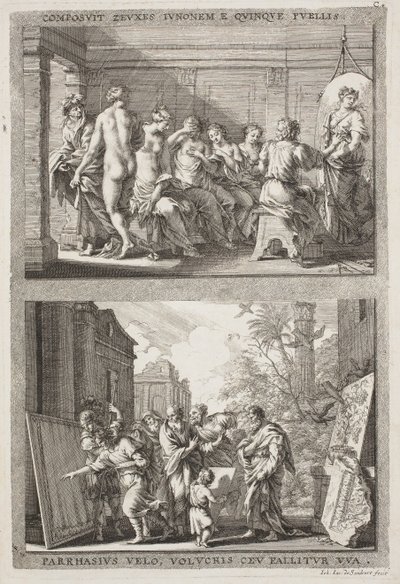 Zeuxis und Parrhassius von Jacob von Sandrart
