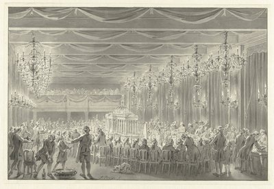 Allianzmahlzeit in Amsterdam, 1786 von Jacobus Buys (signed by artist)