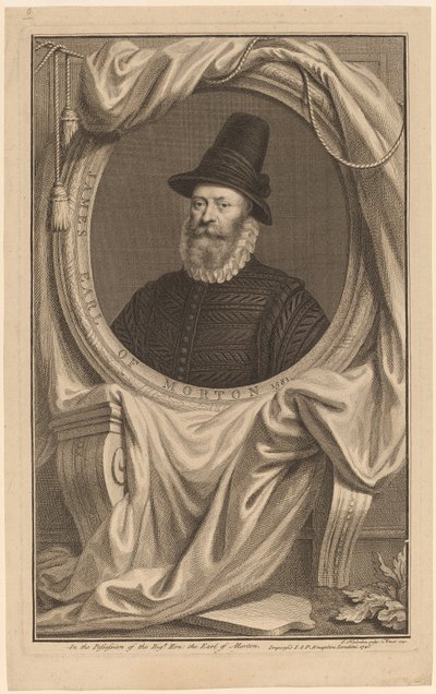 James, Earl of Morton von Jacobus Houbraken
