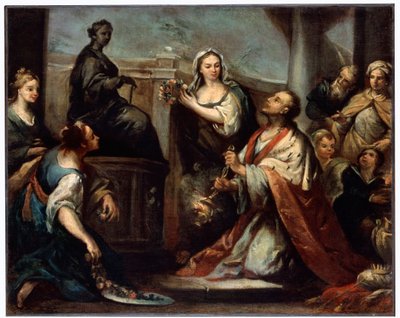 Die Götzenanbetung von König Salomo, ca. 1739 von Jacopo Amigoni