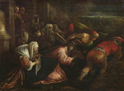 Christus trägt das Kreuz, ca. 1570-80 von Jacopo Bassano