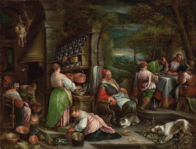 Das Abendmahl in Emmaus von Jacopo Bassano