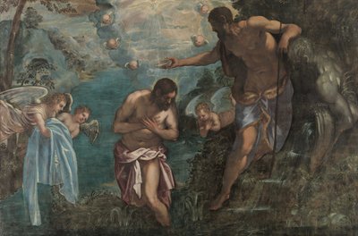 Taufe Christi, 1580er Jahre von Jacopo Robusti Tintoretto