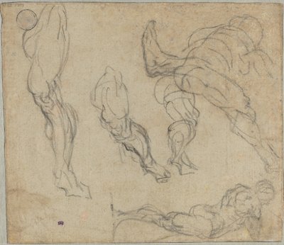Figuren und Beine (verso) von Jacopo Tintoretto
