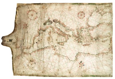 Mittelmeer und Schwarzes Meer 1546 von Jacopo Vesconte Maggiolo