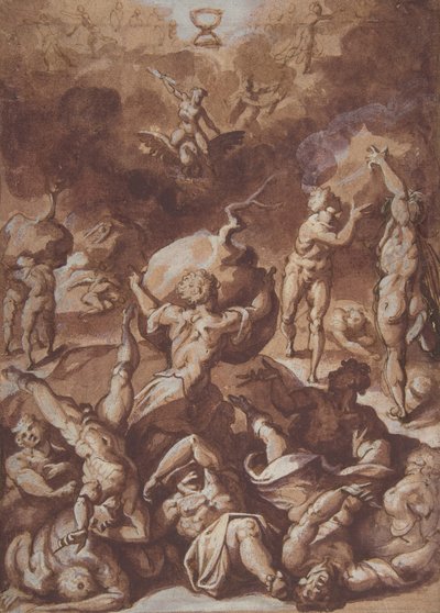 Jupiter kämpft gegen die Giganten, 1540-96 von Jacopo Zucchi