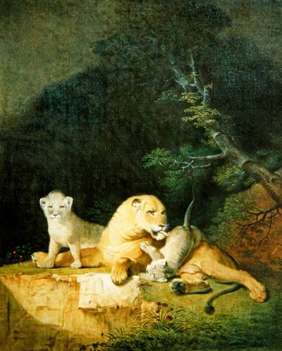 Löwin und Junge von Jacques Laurent Agasse