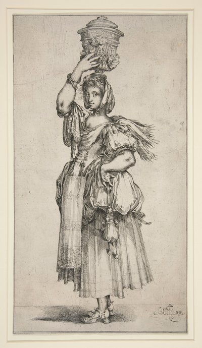 Blumenkasten mit Vase von Jacques Bellange
