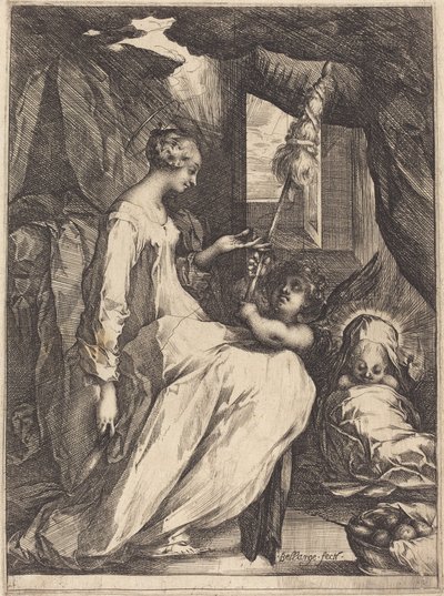 Die Madonna beim Spinnen, 1615 von Jacques Bellange
