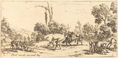 Angriff auf Reisende auf der Autobahn von Jacques Callot