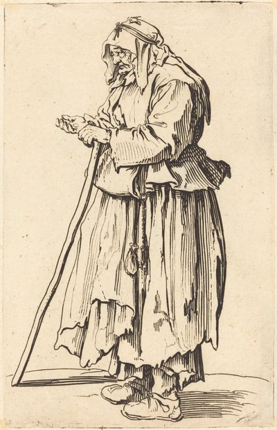 Bettlerin erhält Almosen von Jacques Callot