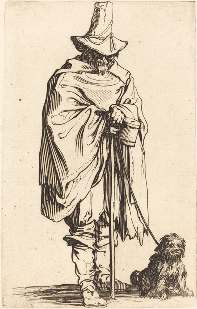 Bettler mit Hund von Jacques Callot