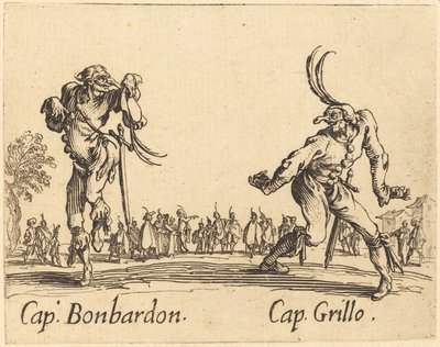 Cap. Bonbardon und Cap. Grillo, ca. 1622 von Jacques Callot