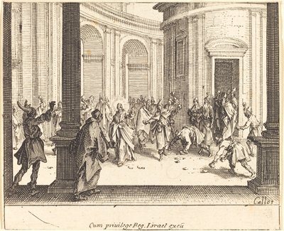 Christus und die Ehebrecherin von Jacques Callot