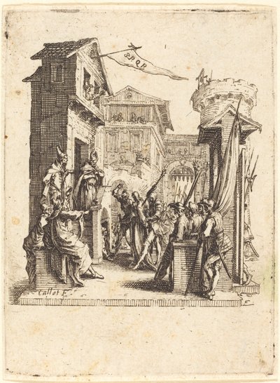 Christus vor Kaiphas von Jacques Callot