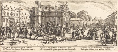 Zerstörung eines Klosters, ca. 1633 von Jacques Callot