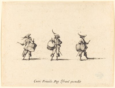Übung mit Trommeln von Jacques Callot