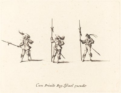 Übung mit Hellebarden von Jacques Callot