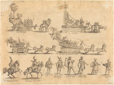 Wagen und Teilnehmer von Jacques Callot