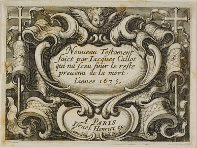 Frontispiz, aus dem Neuen Testament von Jacques Callot